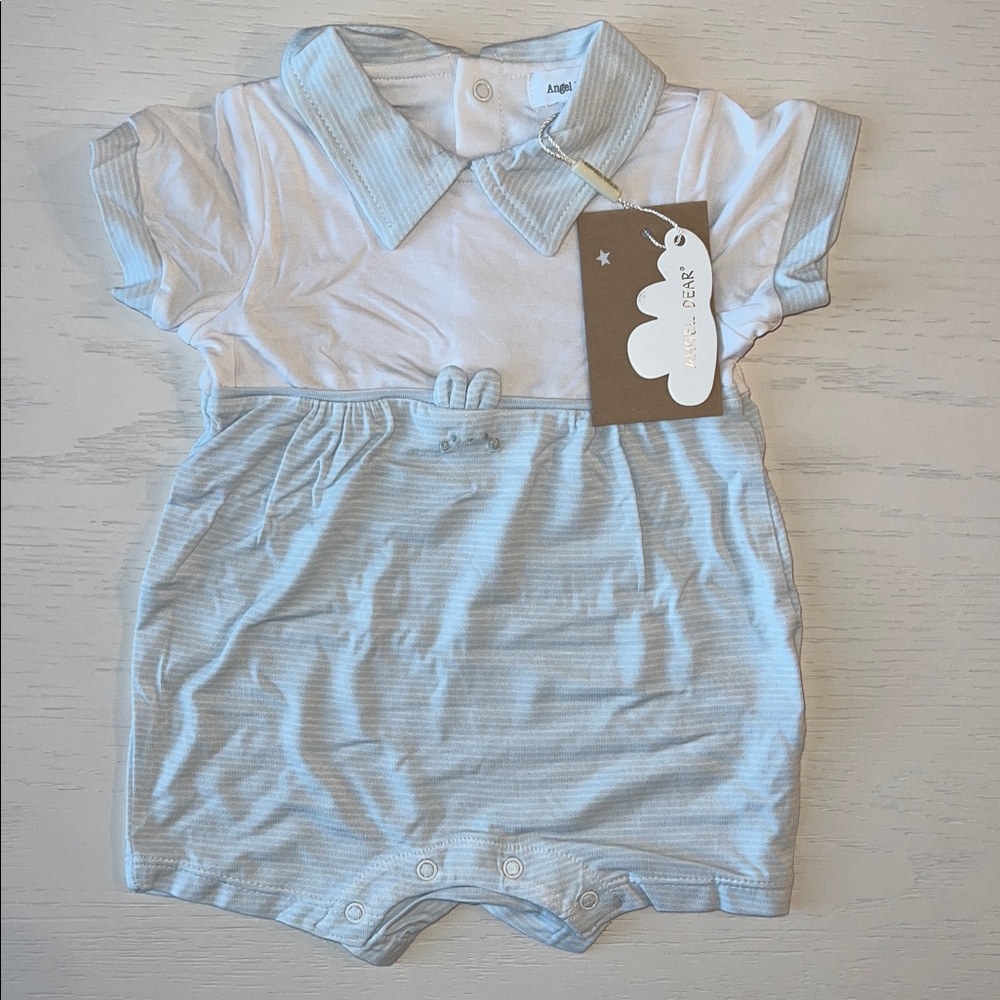 Angel Dear Tiny Bunny Easter Romper 3-6 12-18 months